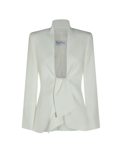 Max Mara Gray Collarless Blazer