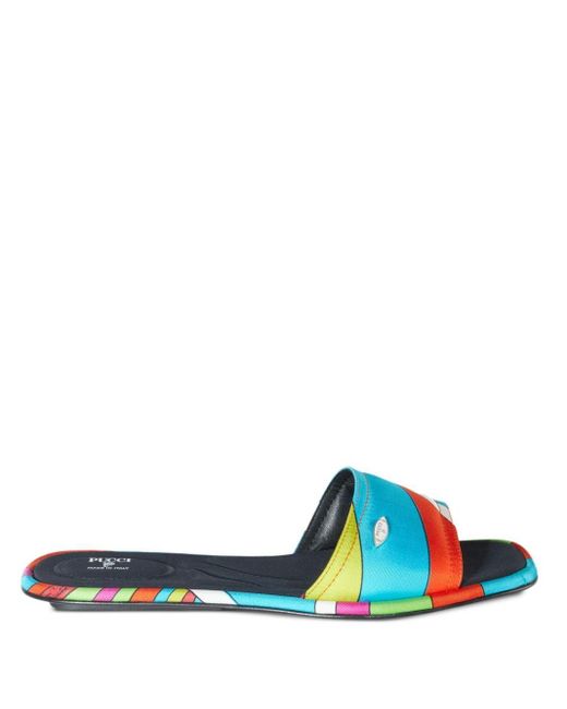 Emilio Pucci Blue Yummy Multicolour Sandals