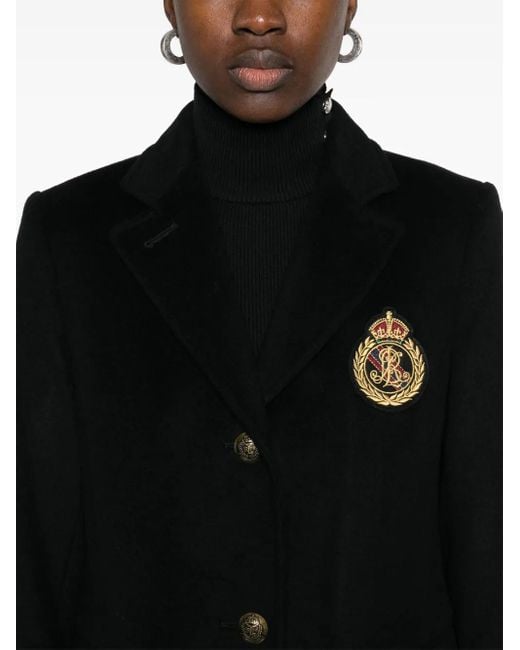 Ralph Lauren Black Single-Breasted Coat