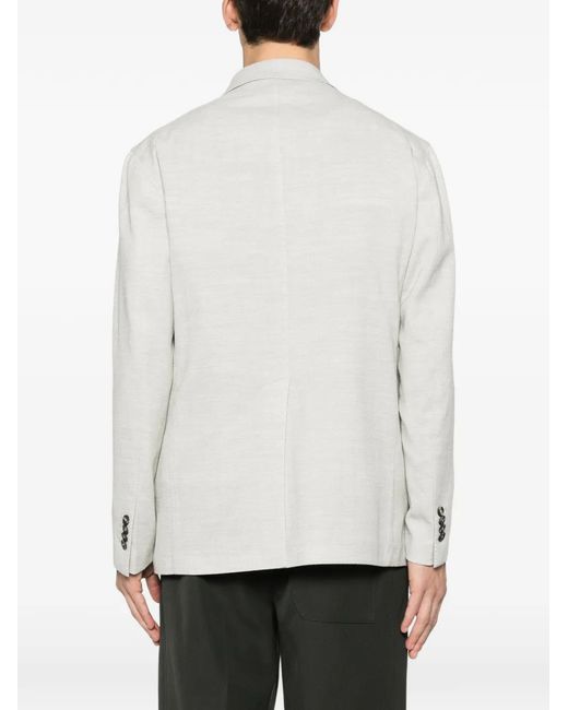 Tagliatore White Double-Breasted Blazer for men