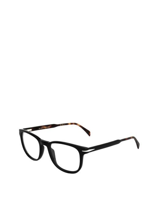 David Beckham Black Square-Frame Glasses for men