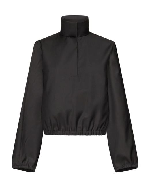 Loulou de Saison Black Zyla Stand-Collar Top