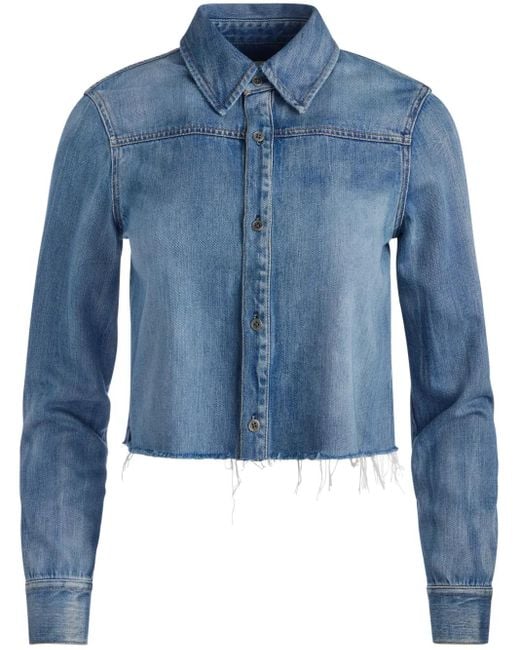 Alice + Olivia Blue Finely Shirt