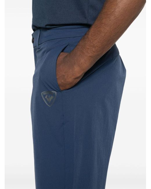 Rossignol Blue Raised Logo Straight-leg Shorts for men