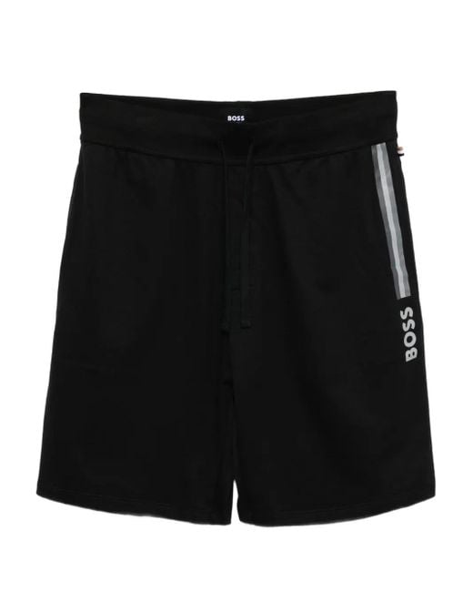 Boss Black Logo-Printed Shorts for men