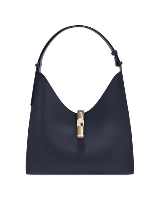 Furla Blue Medium Goccia Shoulder Bag