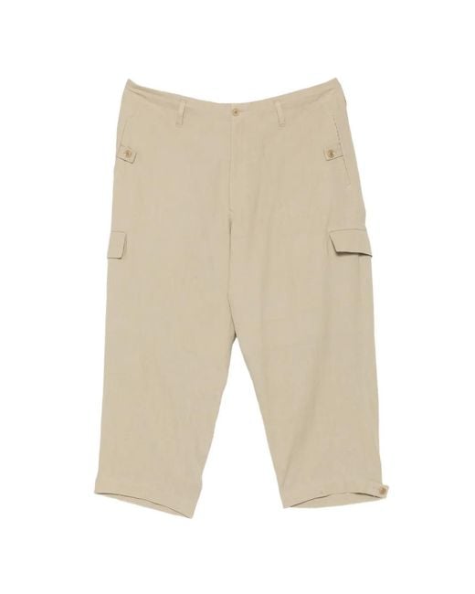 Yohji Yamamoto White G-Tab Wide-Leg Trousers for men