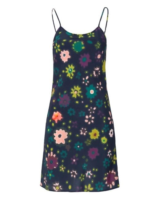 Abito A Fiori di LHD in Blue