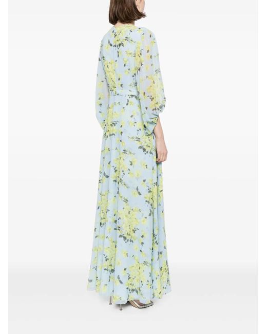 Sachin & Babi Green Bianca Chiffon Gown