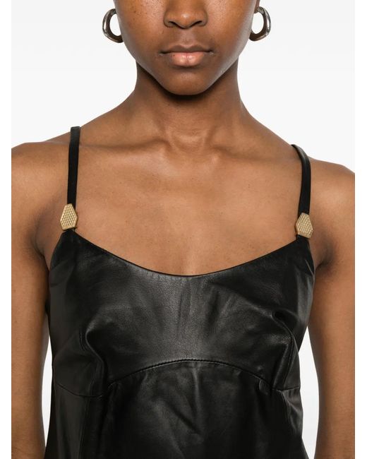 Just Cavalli Black Lace-Trim Mini Dress