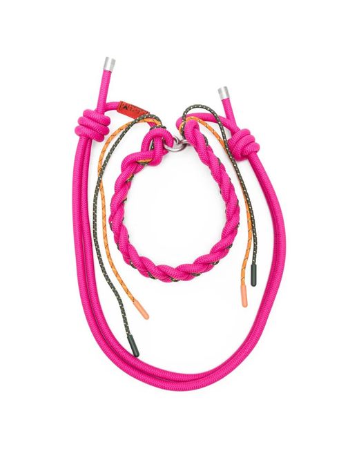 Topologie Pink Knotted Braided Strap for men