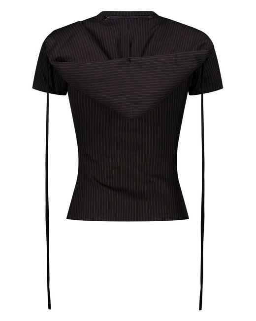 OTTOLINGER Black T-Shirt À Capuche Détachable