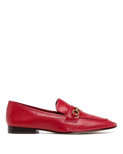 Tory Burch Perrine Logo Loafers in Red | Lyst UK