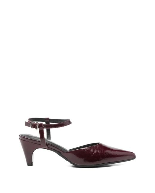 Evaluna Red Pointed-Toe Pumps