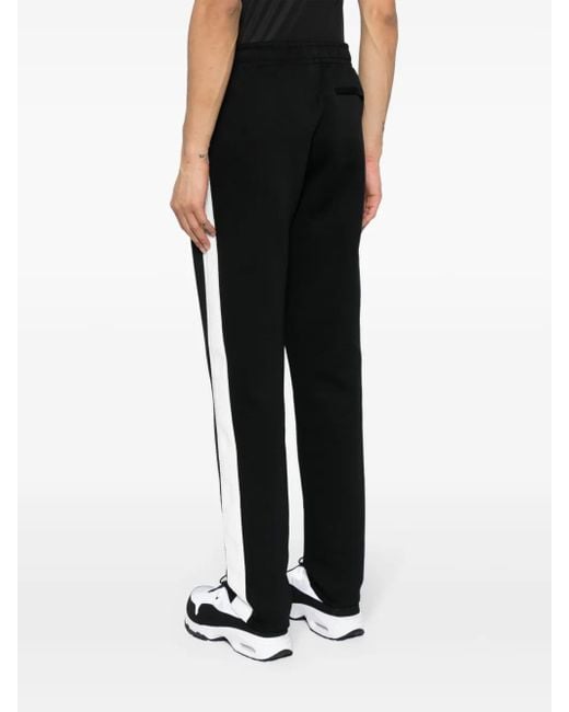 Lacoste Black Crocodile-Appliqué Track Pants for men