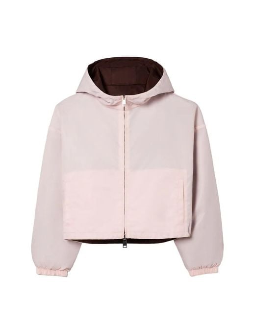 Tory Burch Pink Reversible Cropped Nylon Jacket