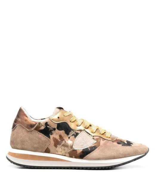 Philippe Model Pink Trpx Suede Sneakers