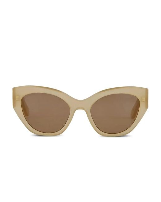 Ferragamo Eyewear Natural Cat-Eye Sunglasses