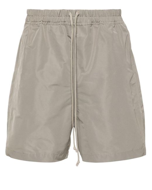 Rick Owens Gray Side-slits Faille Bermuda Shorts for men