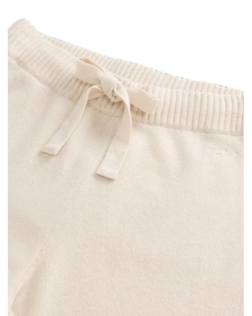 Woolrich White Drawstring Knitted Trousers