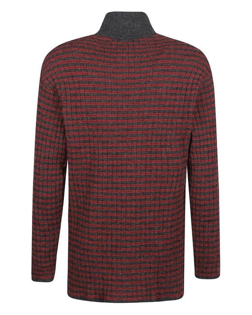NAMACHEKO Red Pull Rayé À Col Montant for men