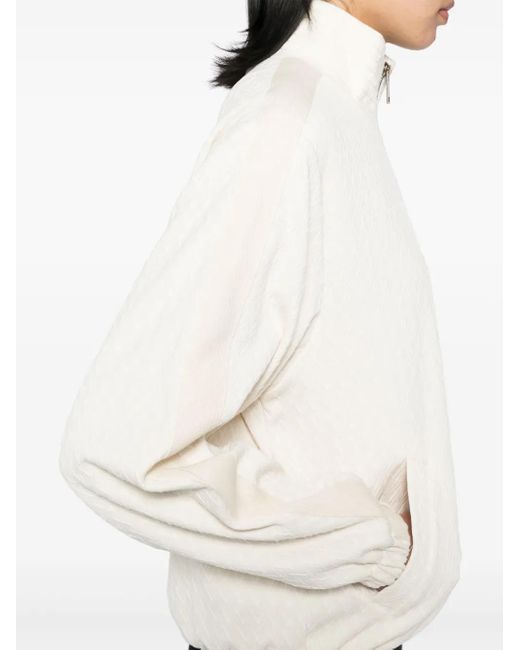 The Upside White Bow N Arrow Valley Zip Jacket