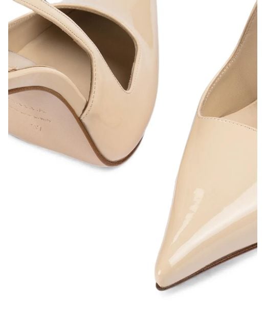Le Silla White Amelia Pointed-Toe Slingback Pumps