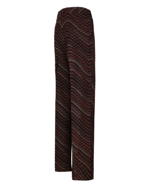 Missoni Brown Chevron-Pattern Trousers