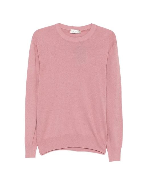 Altea Pink Crew-Neck Long-Sleeve Sweater for men