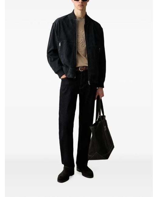 Guess Black Logo-Patch Pocket Jeans for men