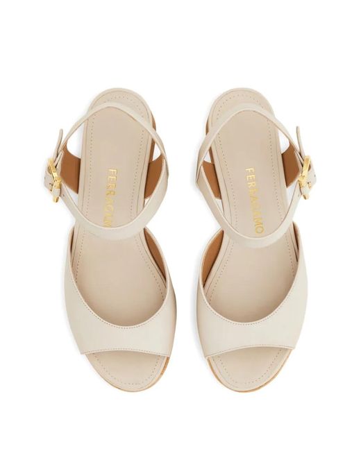 Ferragamo Natural Platform Sandals