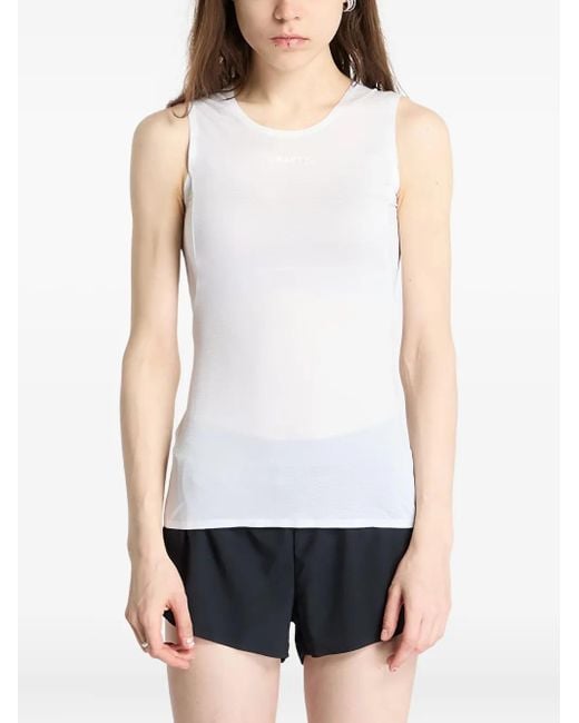 Top sin mangas Pro Dry Nanoweight C.r.a.f.t de color White