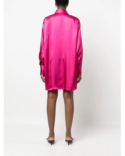 Blanca Vita Pink Oversized Mini Shirtdress