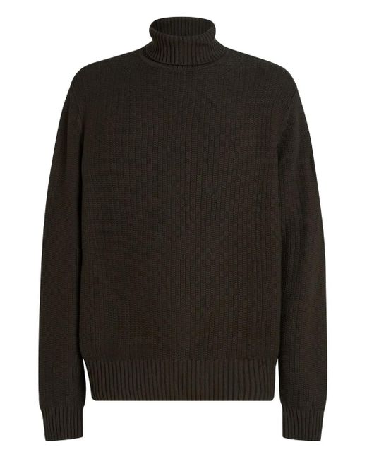 Maglione A Collo Alto di Karl Lagerfeld in Black da Uomo