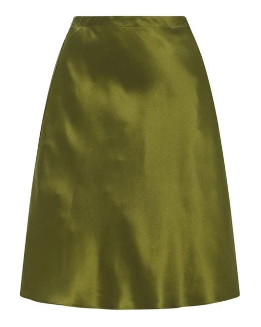 Falda Bias slip-on Rosetta Getty de color Green