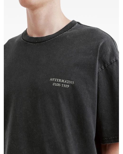 AFTERMATHS Black Dragon-Print T-Shirt for men