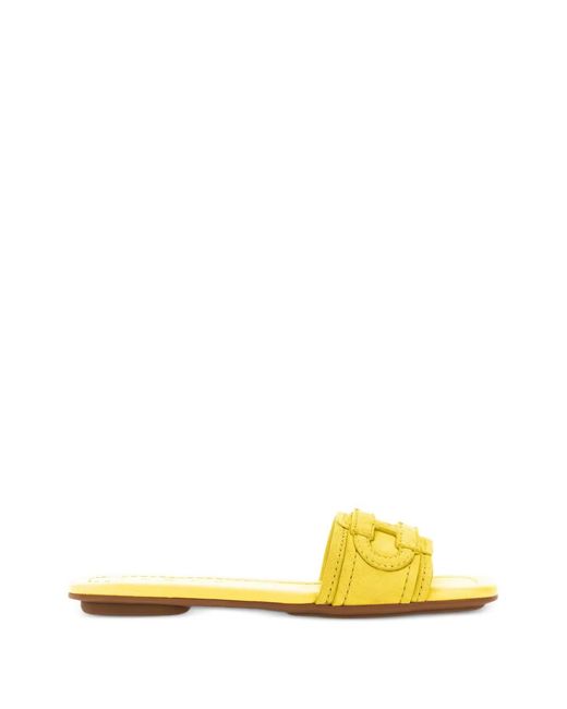 Hogan Yellow Sandals Flat H685