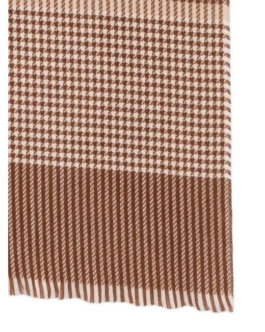 Barbour Brown Melody Check-Pattern Scarf