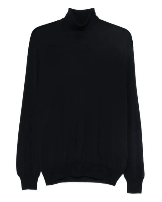 Tagliatore Black Roll-Neck Jumper for men