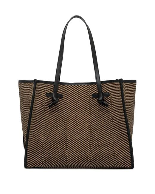 MARCELLA CLUB テクスチャード ハンドバッグ Brown