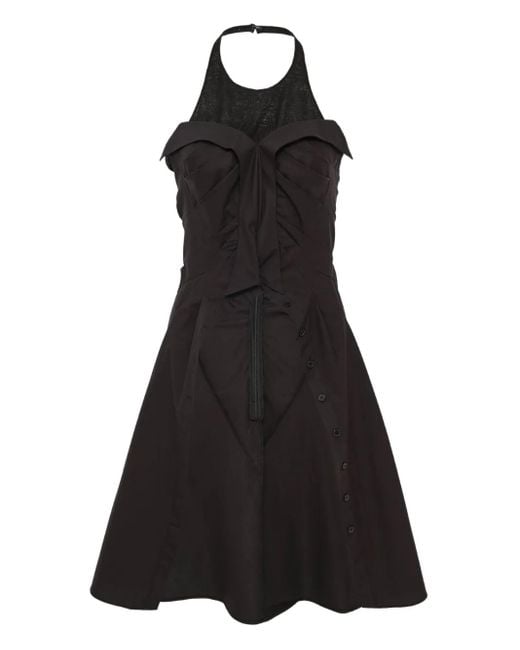 GRACE ELWOOD Black Shirt-Detailed Sleeveless Top