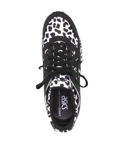 Comme des Garçons X Asics Black Gel-lyte Low-top Leopard Print Sneakers for men