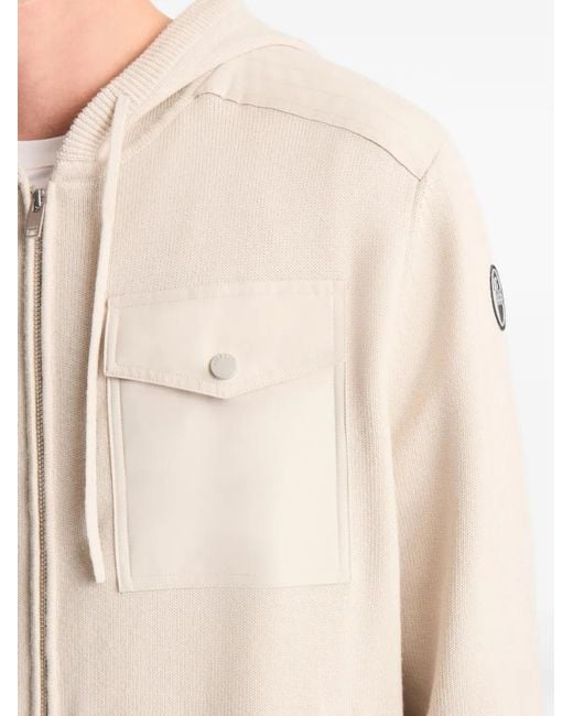 Fusalp White Mayance Zip-Up Wool Hoodie for men