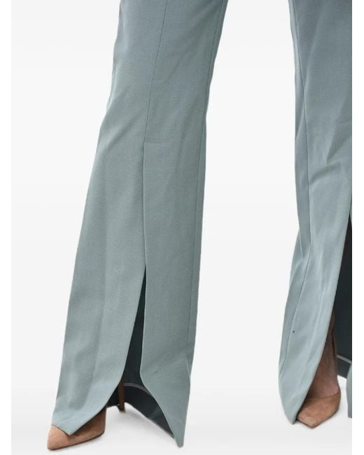 Off-White c/o Virgil Abloh Blue Ankle-Split Wide-Leg Trousers