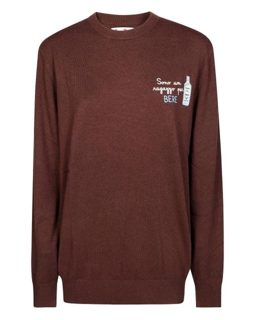 Mc2 Saint Barth Brown "Heron Light Embry" Pullover for men