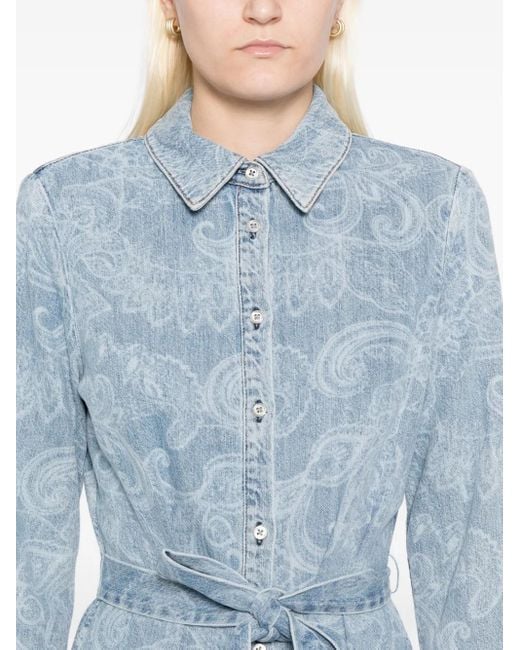 Vestido vaquero Chassidy Alice + Olivia de color Blue