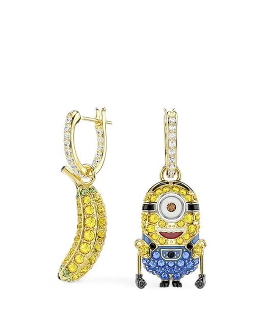 Swarovski White Minions Crystal-Embellished Earrings