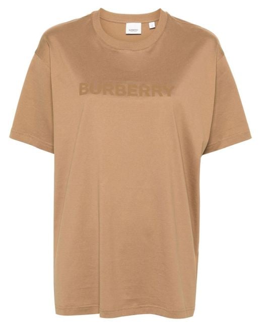 Burberry Natural T-Shirt mit Logo-Print