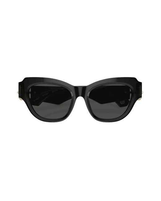 Burberry Black Rose Monogram Cat-Eye Sunglasses