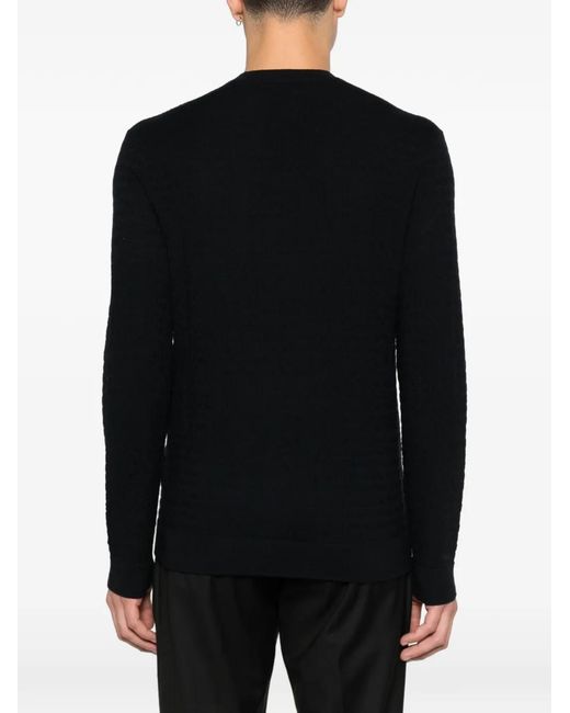 Emporio Armani Black Logo-Embossed Top for men